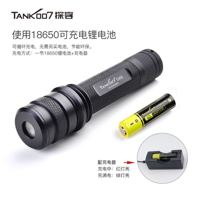 TANK007探客CI02 V2多波段勻光手電筒刑偵、檢查、找尋、勘察專用手電